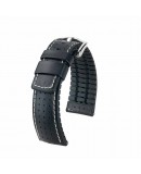 Bracelet de montre Hirsch TIGER noir 20mm