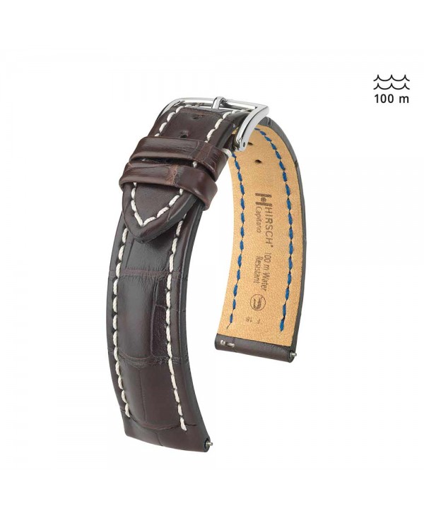 bracelet montre alligator hirsch capitano 20mm omega