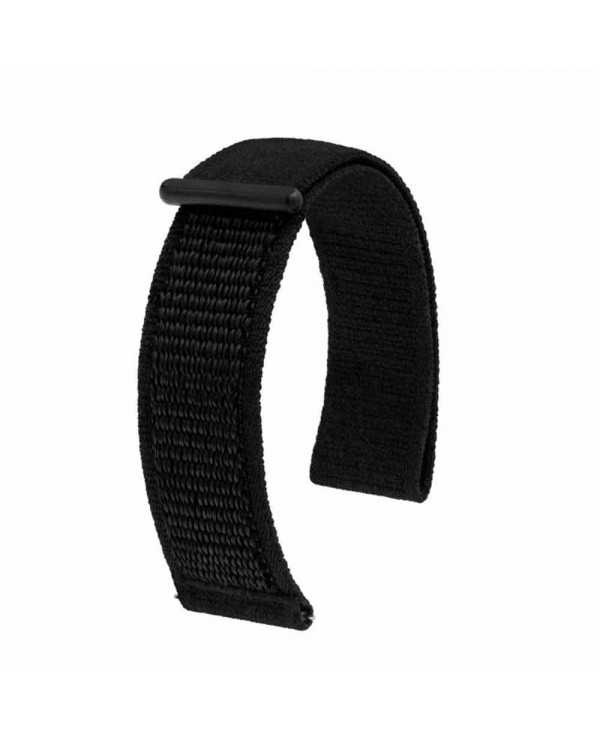 bracelet montre velcro hirsch 20 et 22mm noir nylon