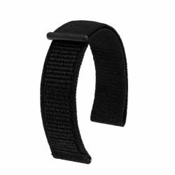 bracelet montre velcro hirsch 20 et 22mm noir nylon