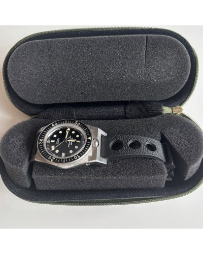 Etui 2 montres gris - coffret de voyage